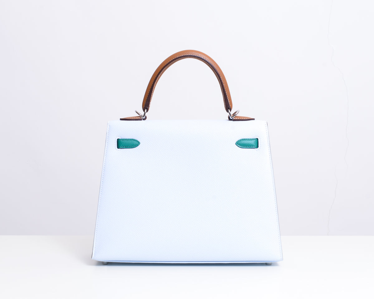 Hermes Kelly 25 Bleu Brume - Glam & Glitter