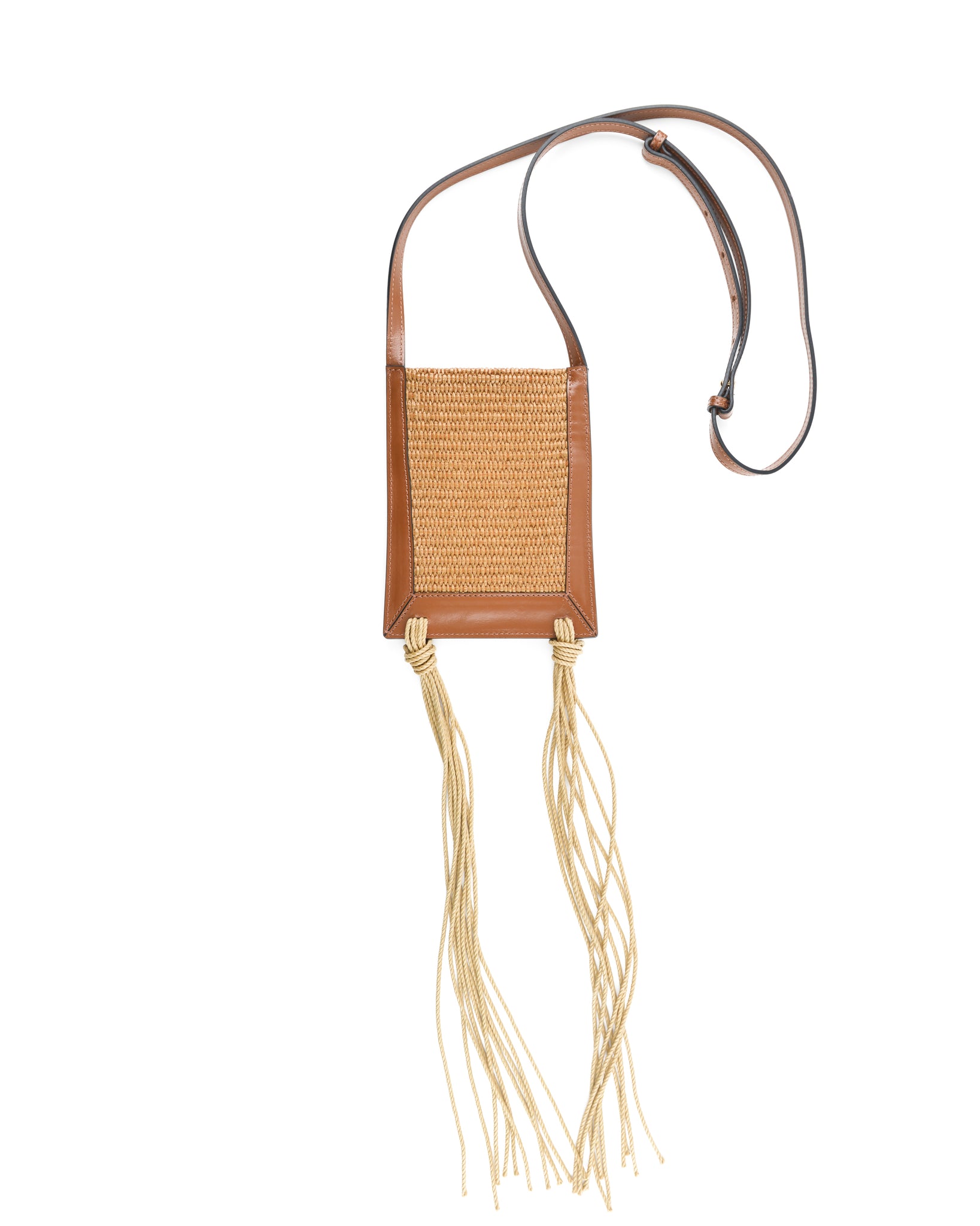 Tassels Raffia Crossbody Bag