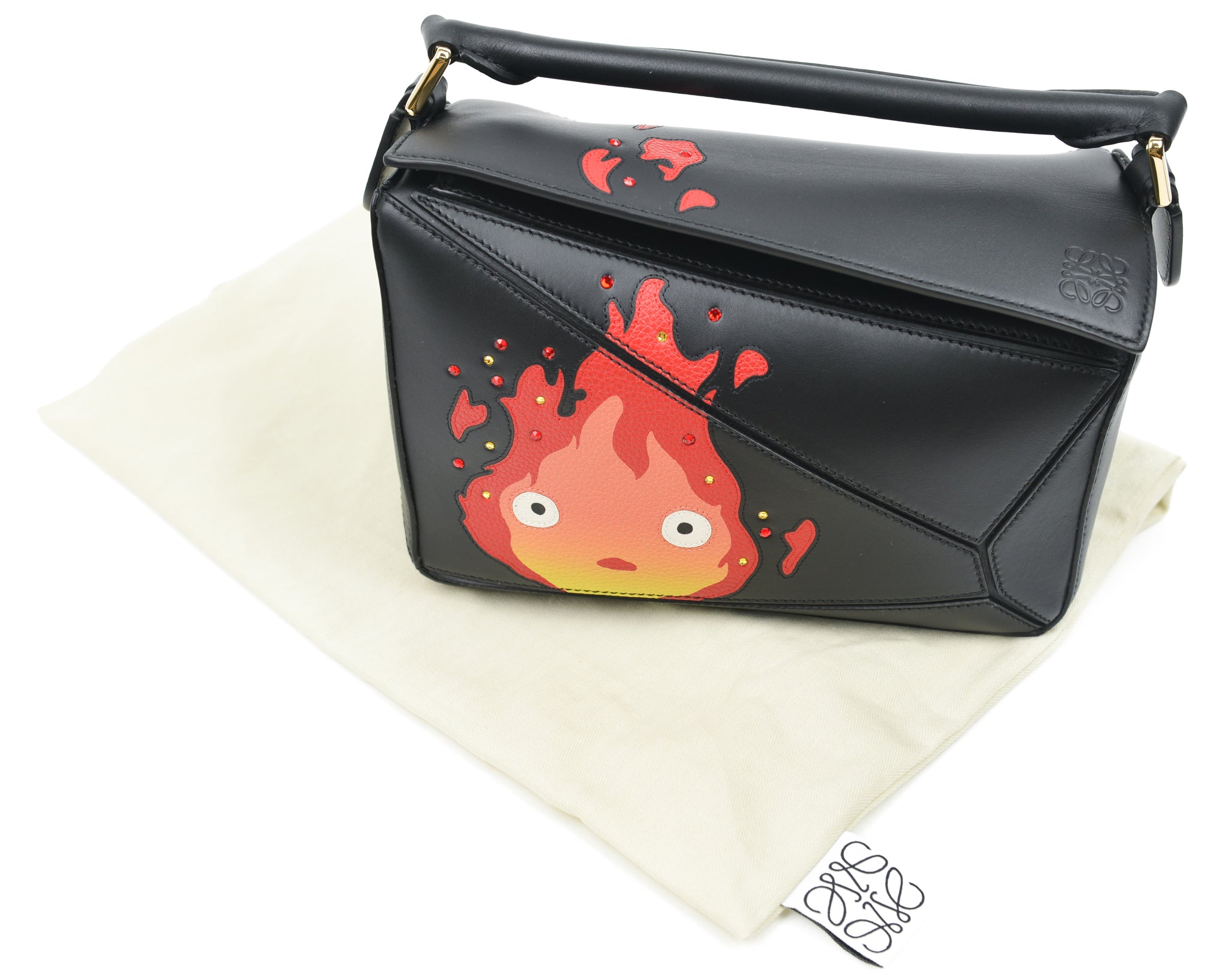 Loewe x Howl's Moving Castle Calcifer Small Puzzle Bag