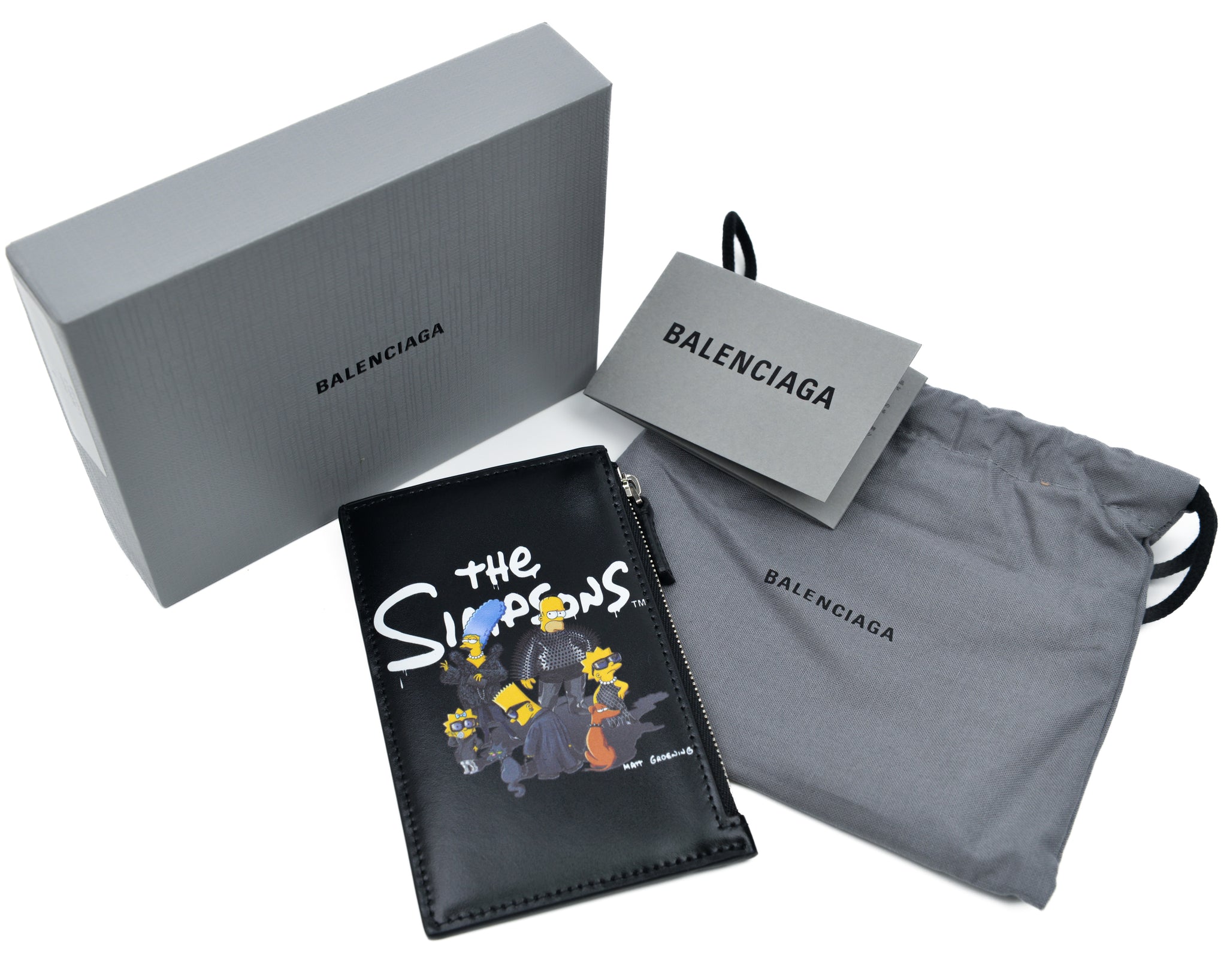 Balenciaga x The Simpsons Leather Zipped Cardholder