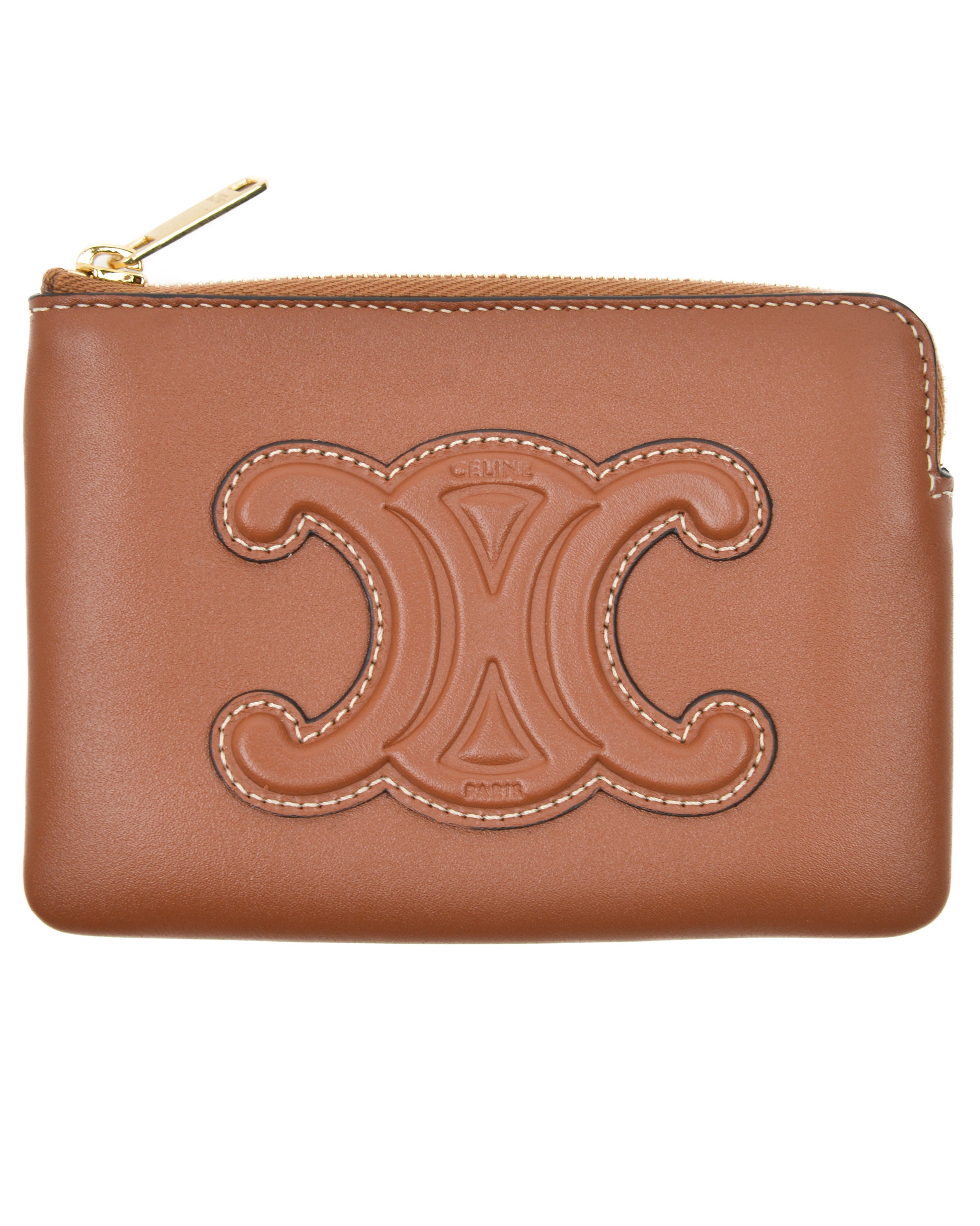 【CELINE】COIN AND CARD POUCH CUIR TRIOMPHE Cuir Triomphe Coin & Card Pouch – n| pose