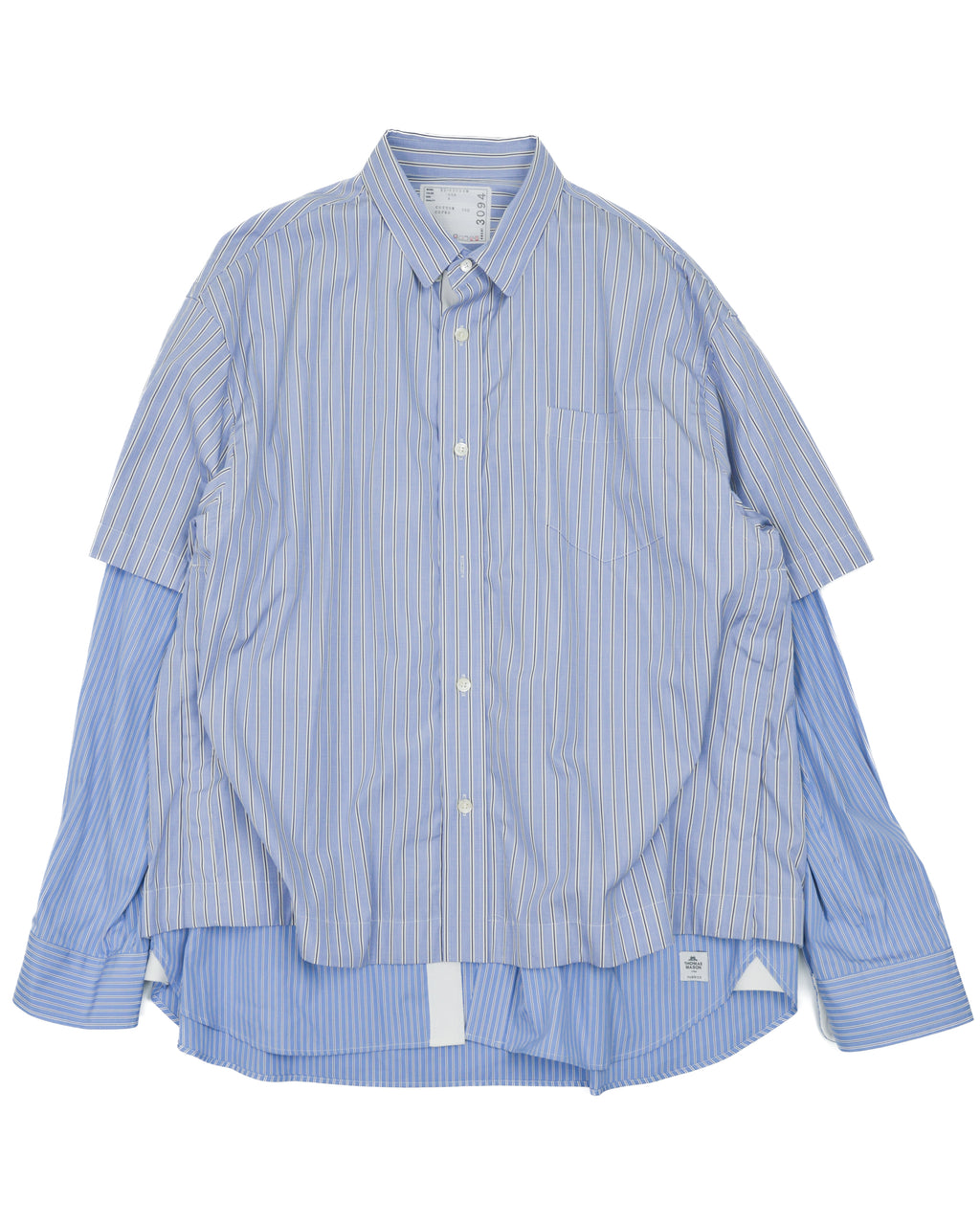 Sacai x Thomas Mason Cotton Poplin Layers Shirt