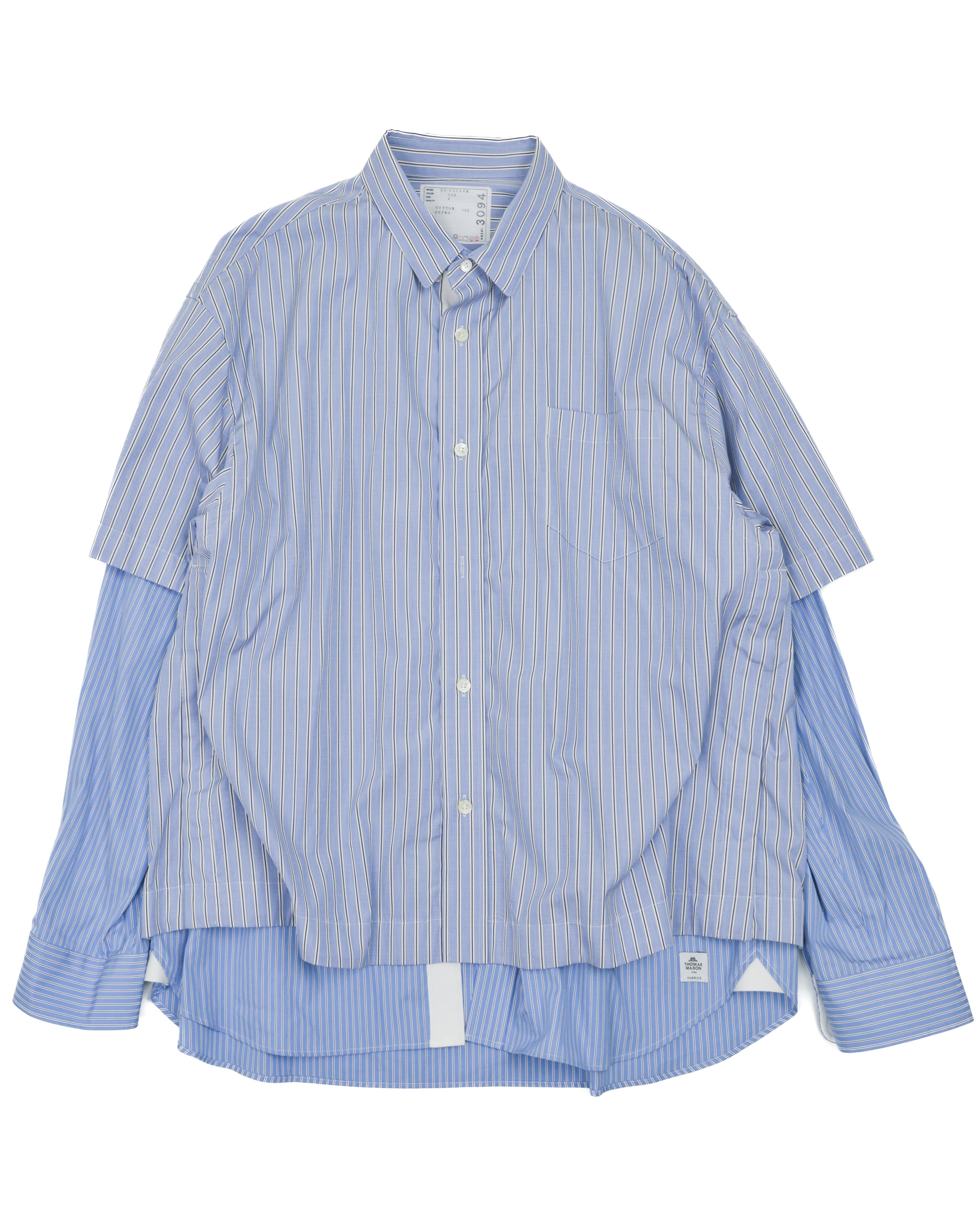 Sacai x Thomas Mason Cotton Poplin Layers Shirt – n| pose