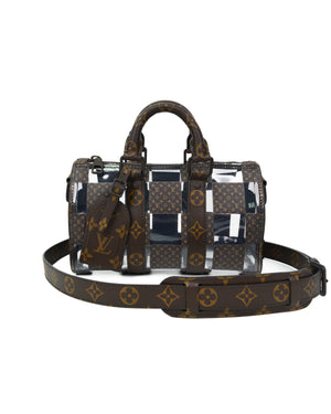 Monogram Chess Canvas and PVC Keepall Bandoulière 25 Bag