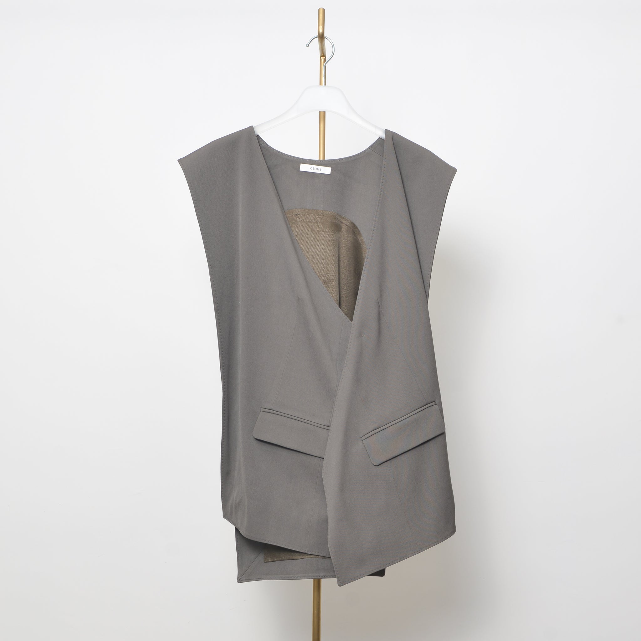 Asymmetric Wool Vest