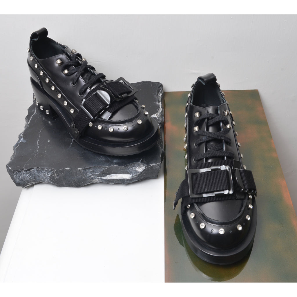 Laced Up Heeled Boots