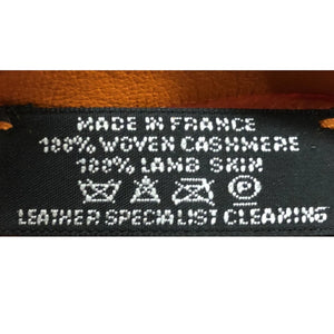 Leather Fringes Cashmere Cape