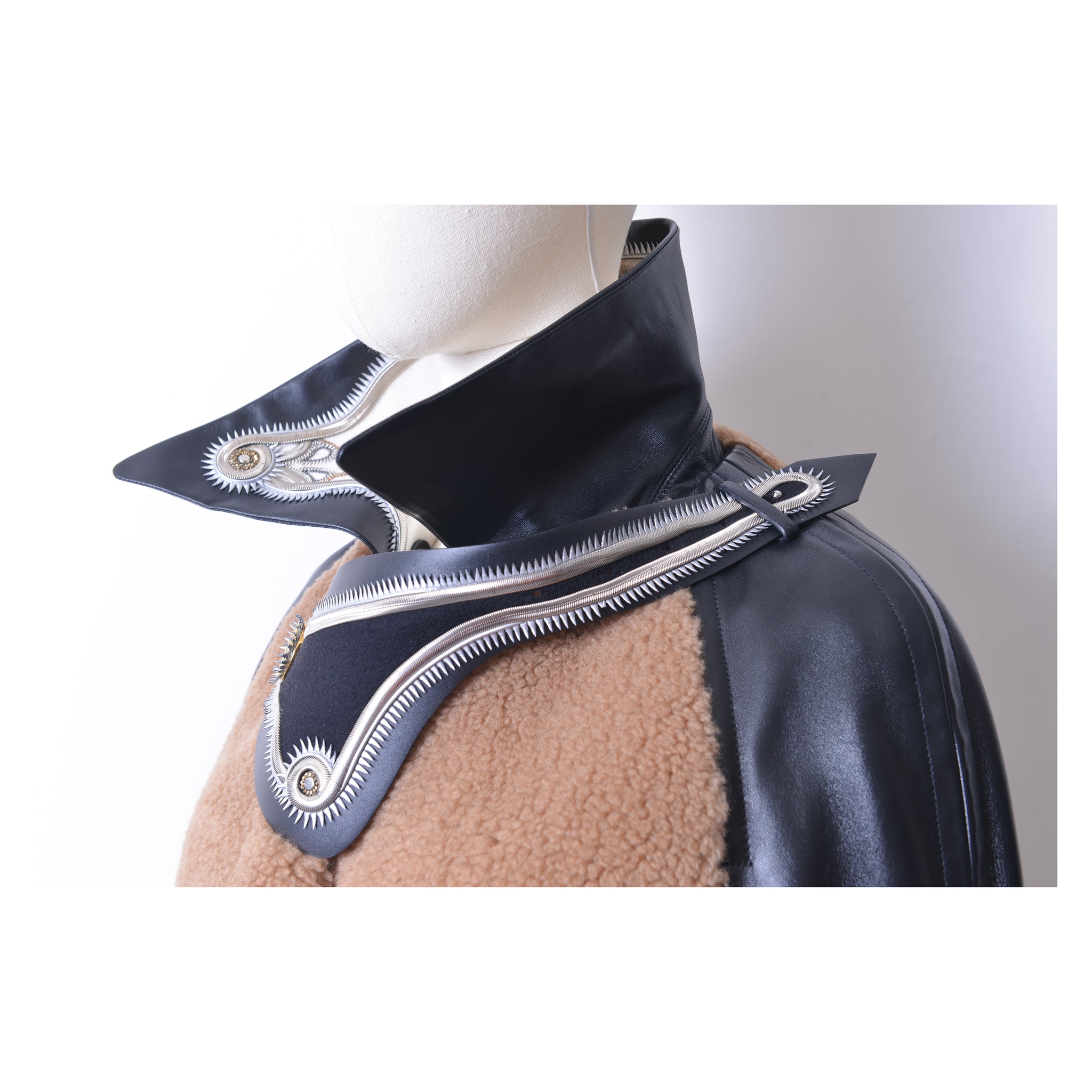 Shearling Oversized Leather Coat