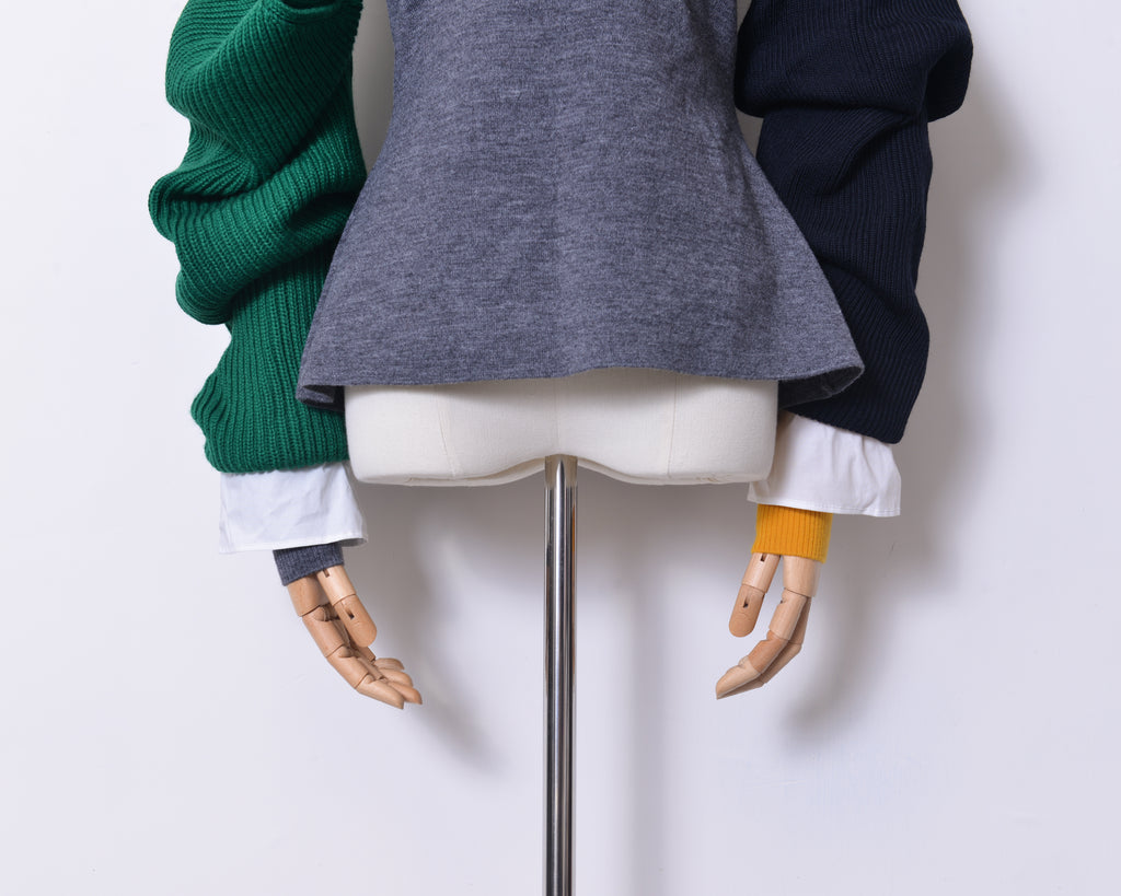 Layered Sleeves Sweater