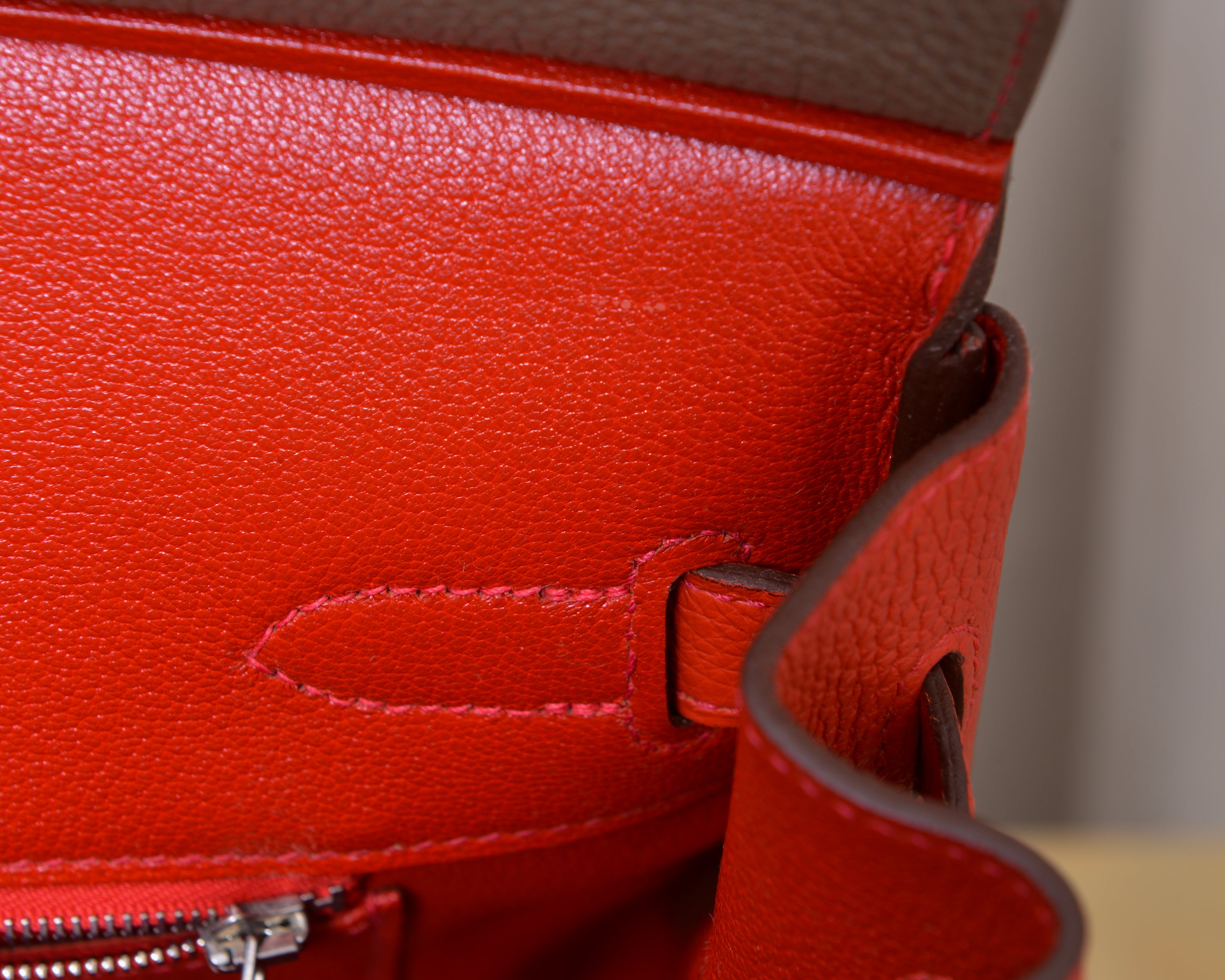 Hermes Special Order Horseshoe 35cm Natural & Kiwi Barenia Leather, Lot  #58034
