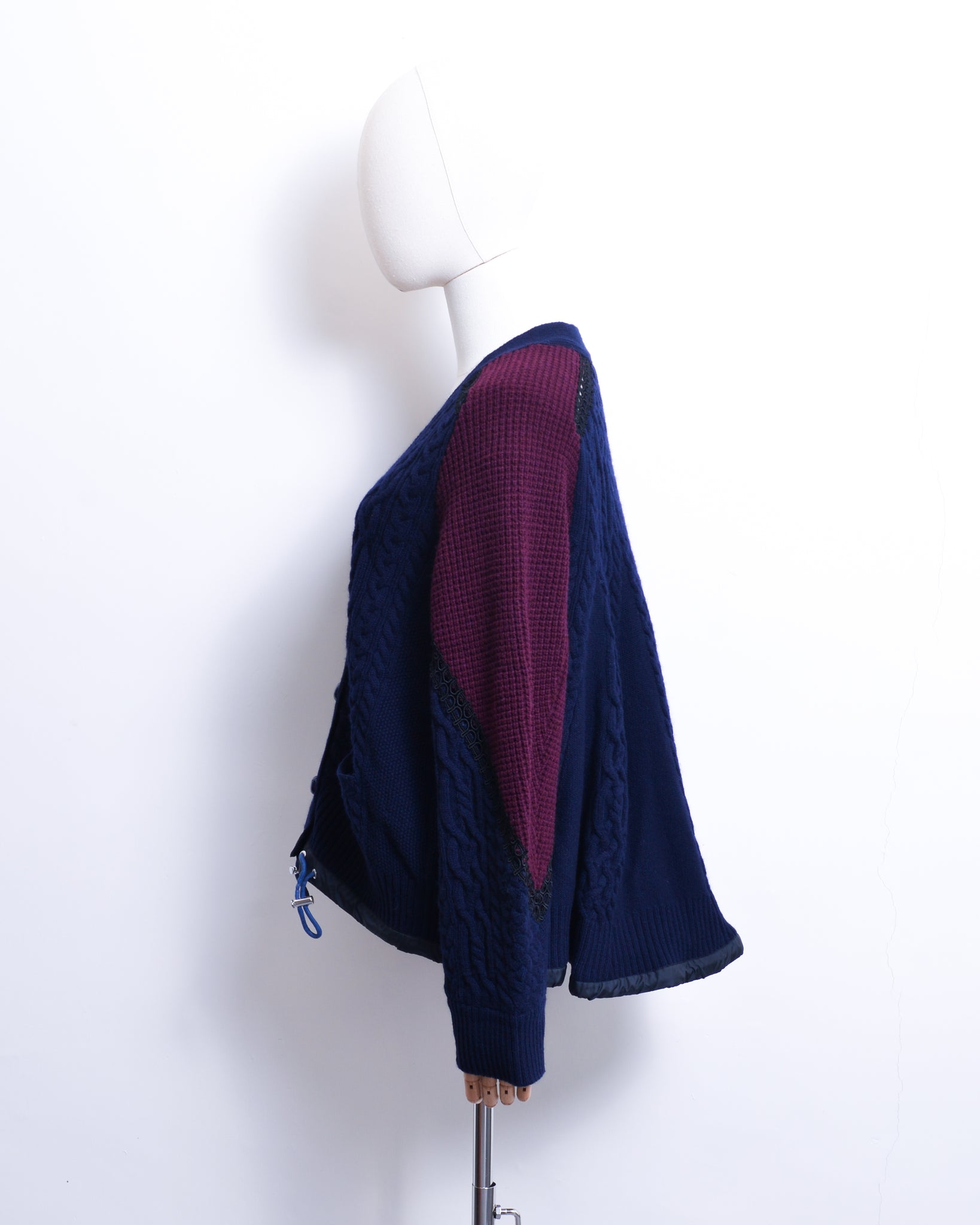 Panelled-Knit Cardigan