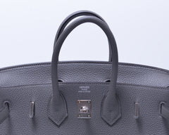 Hermes Birkin 25 Leather: Veau Togo Color: Gris Meyer Conditions: NEW