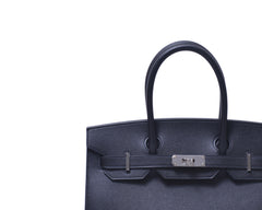 Hermés Sellier Birkin 30 Noir Veau Madame PHW