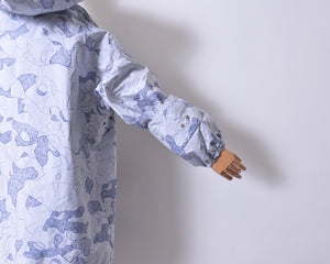 Jacquard Oversized Hooded Anorak