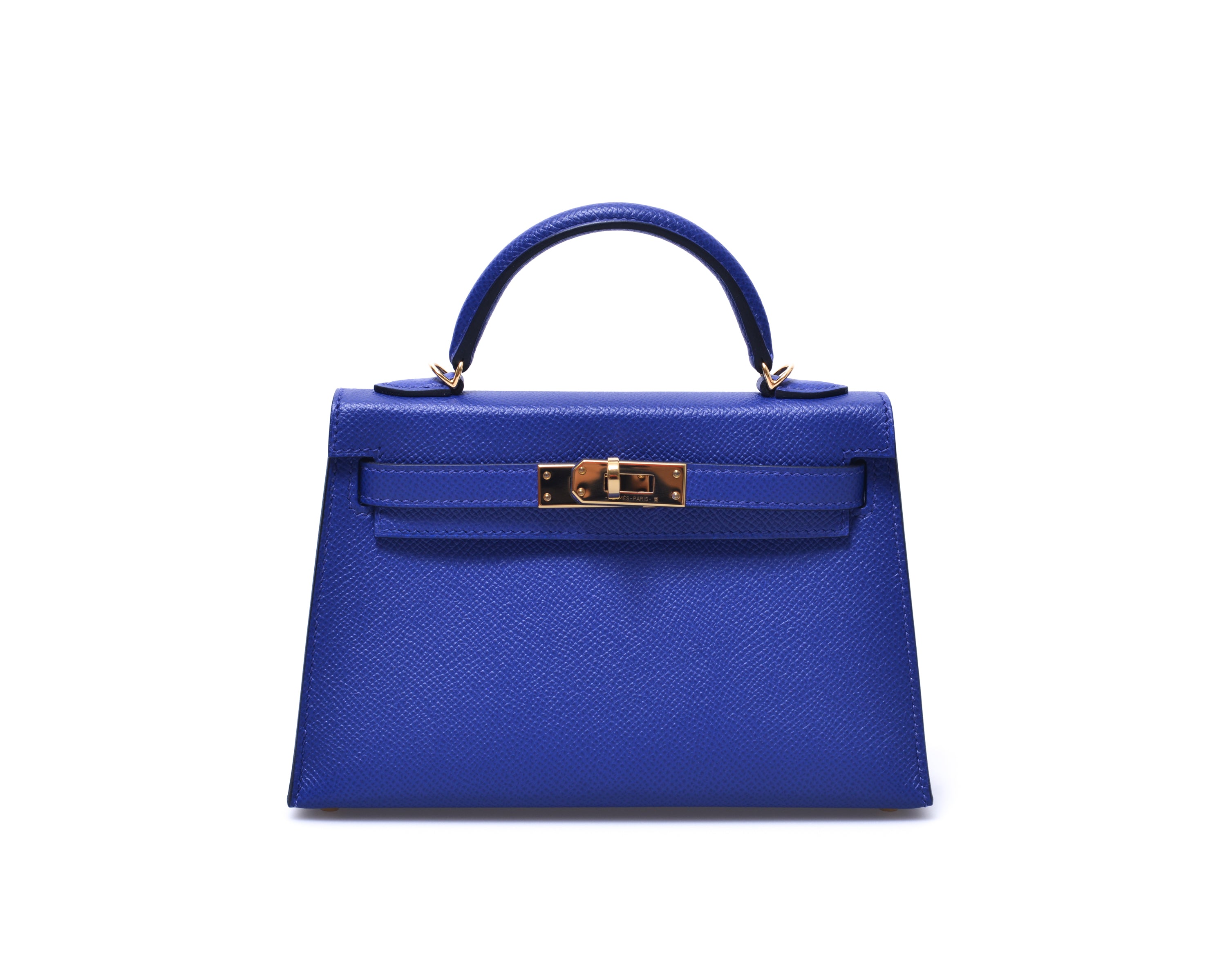 Hermes Kelly 20 Mini Blue Electric Epsom Bag - A stamp - THE PURSE